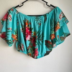Flowy Off-Shoulder Crop Top